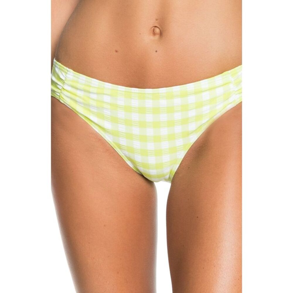 ROXY Women's Yellow Lined Stretch Beautiful Sun Bikini Swimsuit Bottom XL